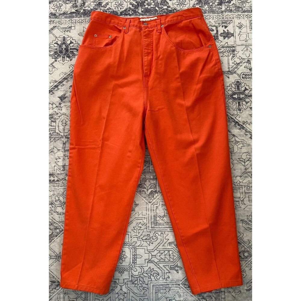 Vintage Carolina Colours II High-Waisted Orange‎ Pants Size 22W Womens Jeans